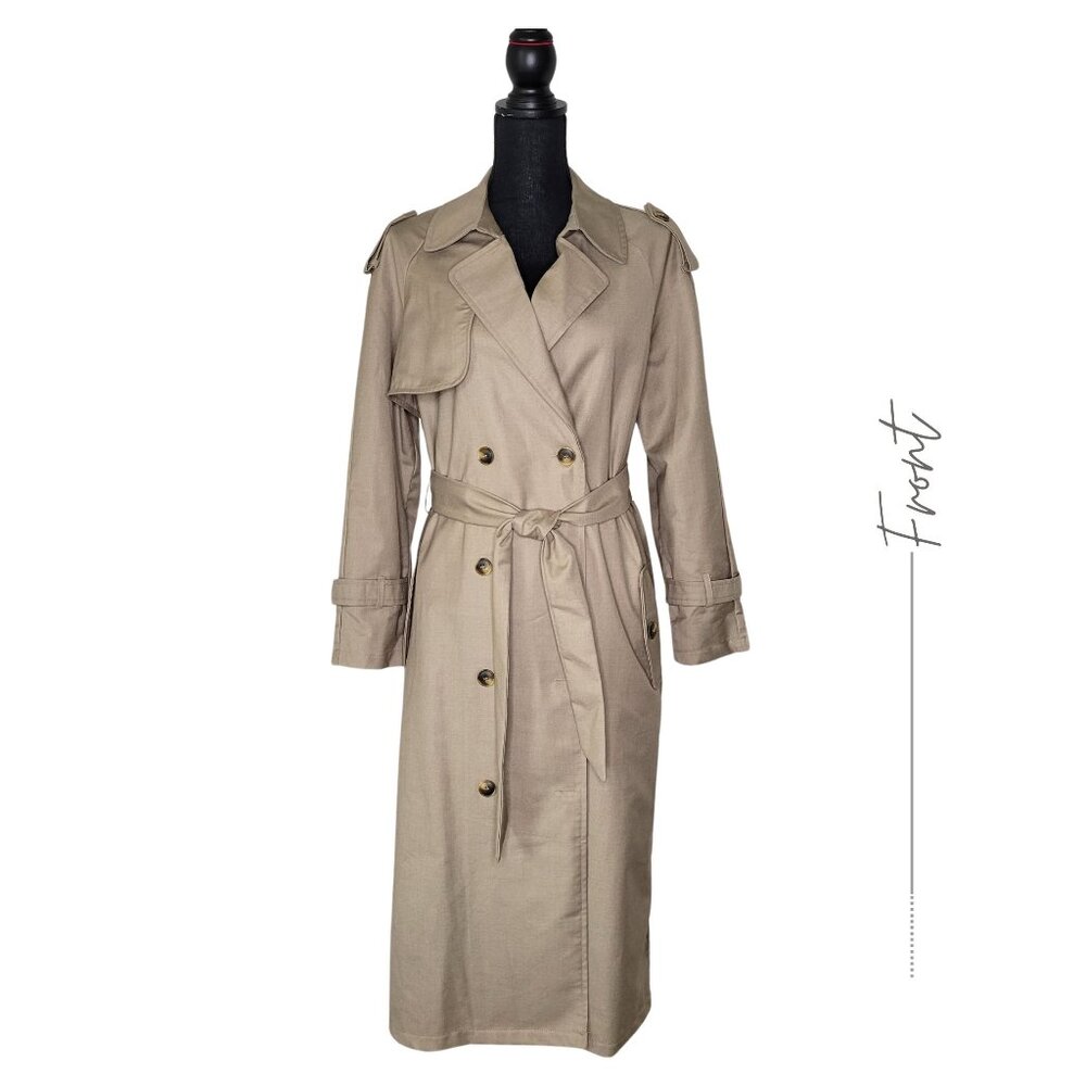 PETITE STONE WOVEN OVERSIZED TREND COAT SIZE 8